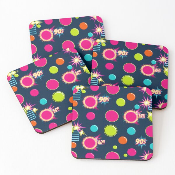 Item preview, neon Retro Colored circles pattern 90s arcade,Vintage Posters,vintage 90s designed and sold by Expressions-Sel.