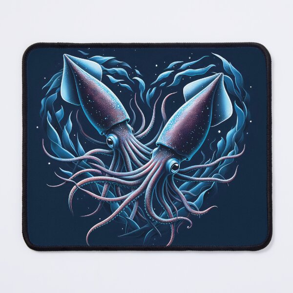 Item preview, Enchanted Squids Amidst Seaweed: A Spectacular Design designed and sold by EcoArtShop.