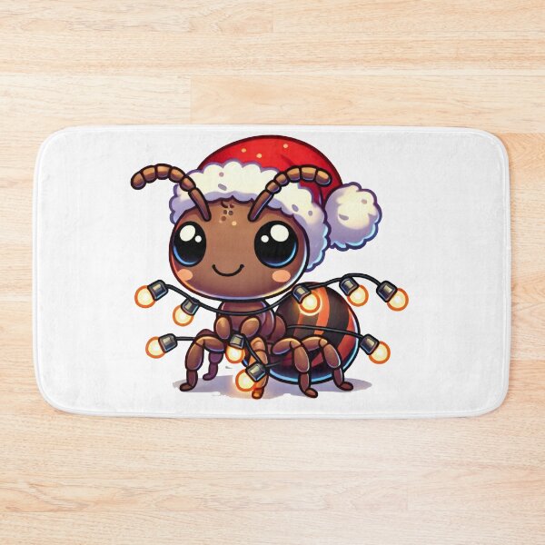 Item preview, Christmas Ant in Santa Hat with Festive Lights designed and sold by AIARTIST1.
