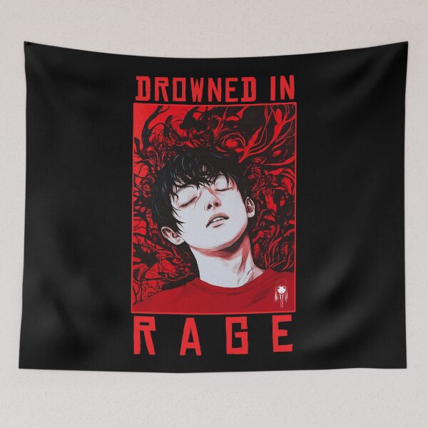 Item preview, Drowned in Rage – Horror manga anime designed and sold by ForsakenFrames.