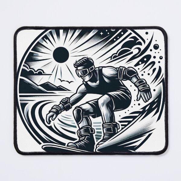 Item preview, surfing wave in ocean enjoying holidays designed and sold by vectorillus.