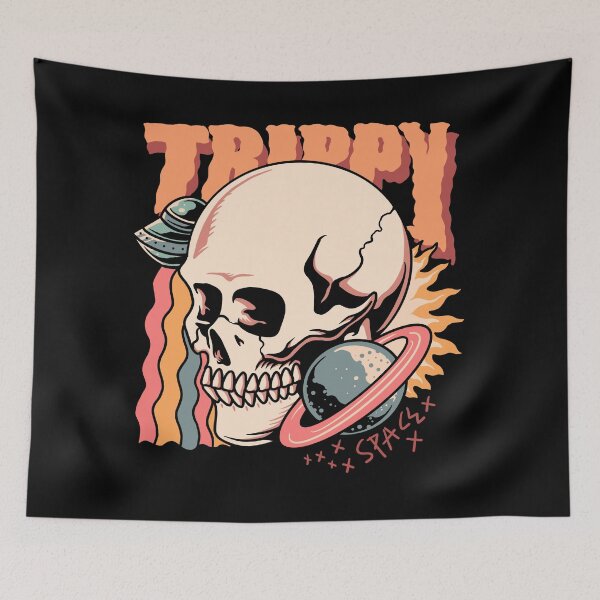 Item preview, Trippy Skull Space  designed and sold by BetOova.
