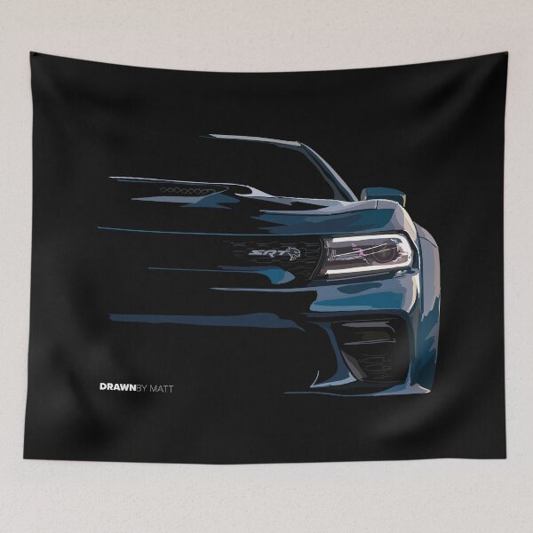 Item preview, American Charger Muscle Car Drawing designed and sold by DrawnByMatt.