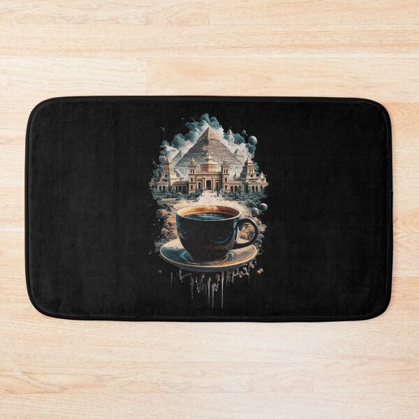 Item preview, Coffee Cup and Ancient Pyramids – Surreal Dreamscape Art designed and sold by love3617.