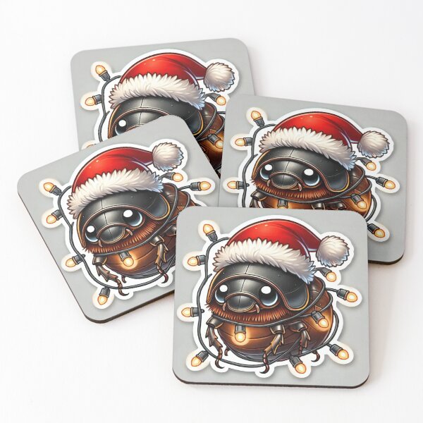 Item preview, Beetle in Santa Hat with Christmas Lights designed and sold by AIARTIST1.