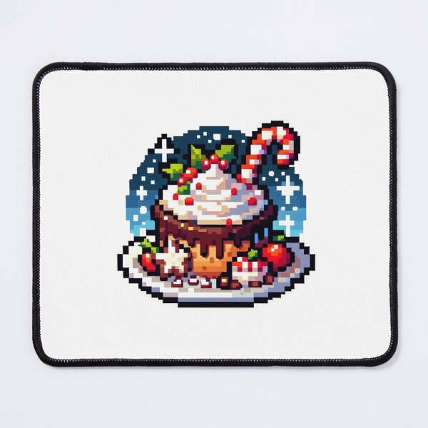 Item preview, Christmas cake, Pixel Art, Snowman, dessert, delicious food, Santa Claus, winter season, home sweet home, foodies, christmas holiday designed and sold by Sugar Wisdom .
