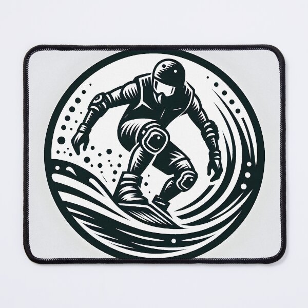 Item preview, surfing wave in ocean enjoying holidays designed and sold by vectorillus.