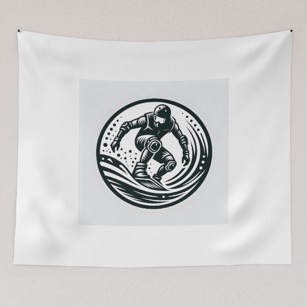 Item preview, surfing wave in ocean enjoying holidays designed and sold by vectorillus.