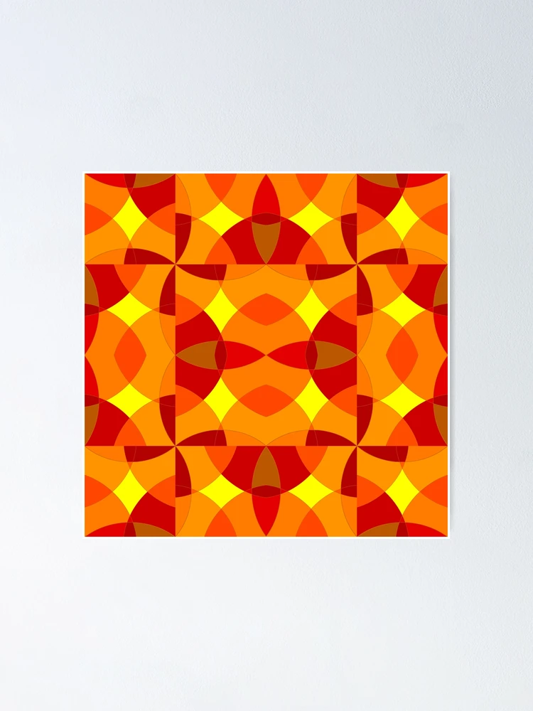 Thumbnail 1 of 3, Poster, Red Pattern designed and sold by lezell.