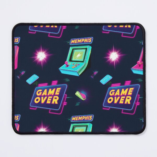 Item preview, neon Retro The game is over pattern on a dark background 90s arcade,Vintage Posters,vintage 90s designed and sold by Expressions-Sel.