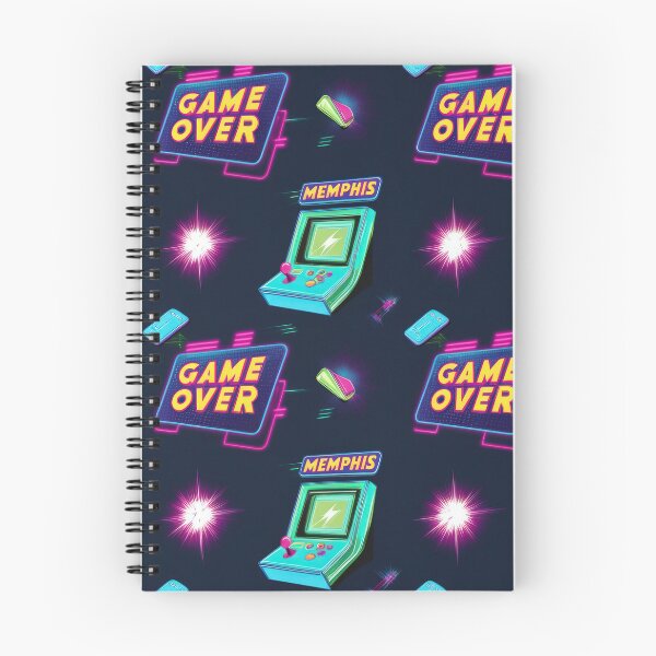 Item preview, neon Retro The game is over pattern on a dark background 90s arcade,Vintage Posters,vintage 90s designed and sold by Expressions-Sel.
