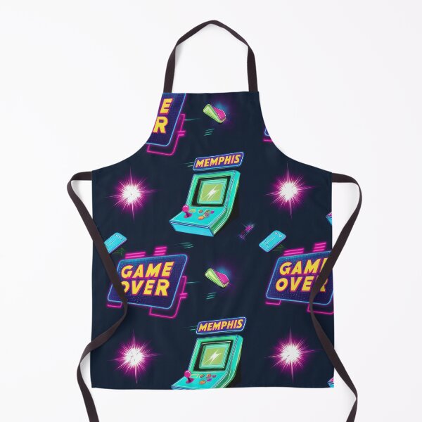 Item preview, neon Retro The game is over pattern on a dark background 90s arcade,Vintage Posters,vintage 90s designed and sold by Expressions-Sel.
