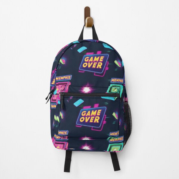 Item preview, neon Retro The game is over pattern on a dark background 90s arcade,Vintage Posters,vintage 90s designed and sold by Expressions-Sel.