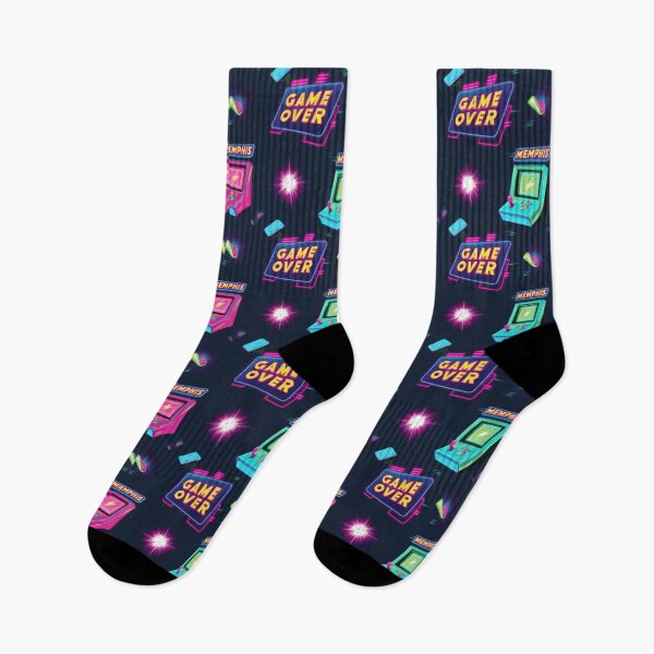 Item preview, neon Retro The game is over pattern on a dark background 90s arcade,Vintage Posters,vintage 90s designed and sold by Expressions-Sel.