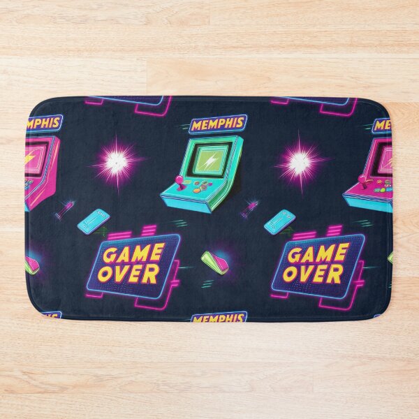Item preview, neon Retro The game is over pattern on a dark background 90s arcade,Vintage Posters,vintage 90s designed and sold by Expressions-Sel.