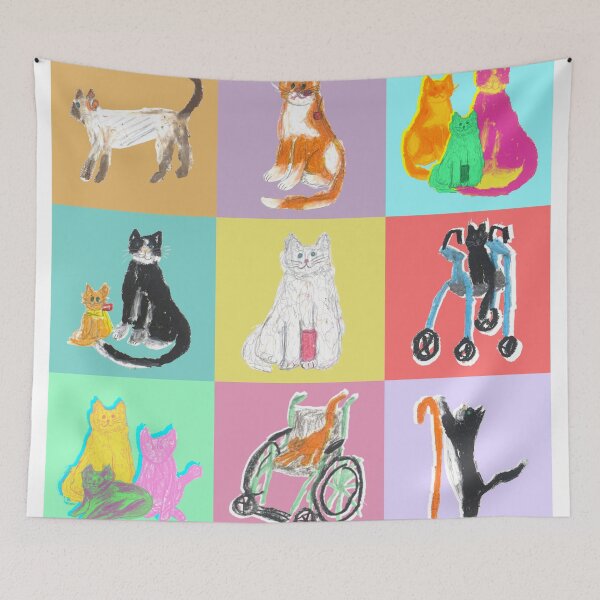 Artikelvorschau, Collage einer behinderten Katze entworfen und verkauft von may1249.