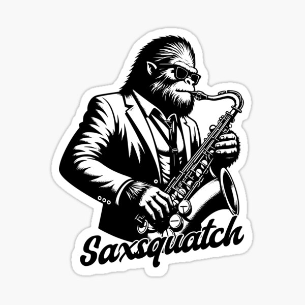 Item preview, Saxsquatch Funny Saxaphone Musician Bigfoot designed and sold by NoonMoonApparel.