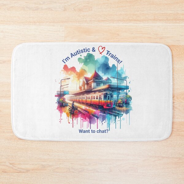 Item preview, Hi! I'm Autistic & love trains. Want to chat? designed and sold by MamaShepShop.