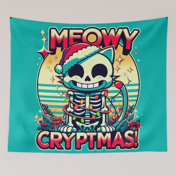 Item preview, Meowy Cryptmas Retro designed and sold by RafaelLima7.