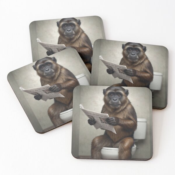 Item preview, Funny Howler Monkey Reading Newspaper designed and sold by vk09.