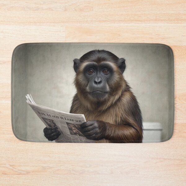 Item preview, Funny Howler Monkey Reading Newspaper designed and sold by vk09.