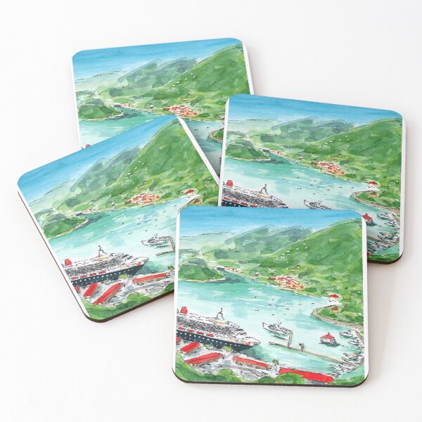 Item preview, St. Thomas Cruise Ship, Caribbean  designed and sold by Fun Travel Art.