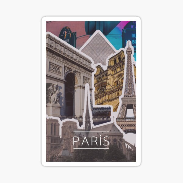 Paris City Collage Sticker
