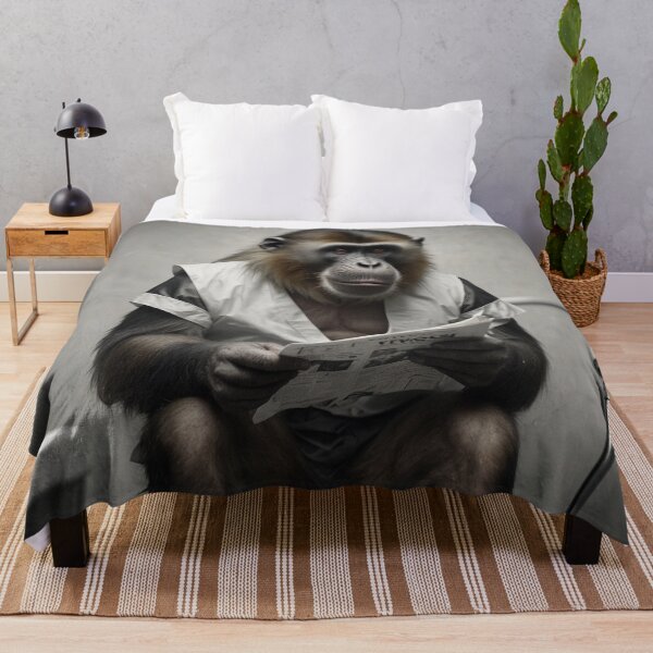 Item preview, Mandrill Reading Newspaper on Toilet designed and sold by vk09.