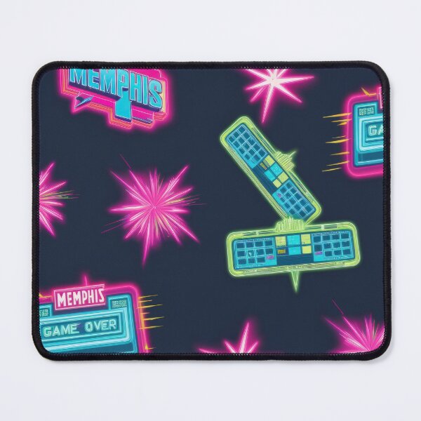 Item preview, neon game is over pattern on a dark background 90s arcade,Vintage Posters,vintage 90s designed and sold by Expressions-Sel.