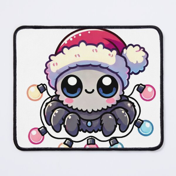 Item preview, Cute Spider Christmas Design with Santa Hat and Holiday Lights designed and sold by lubushop1.