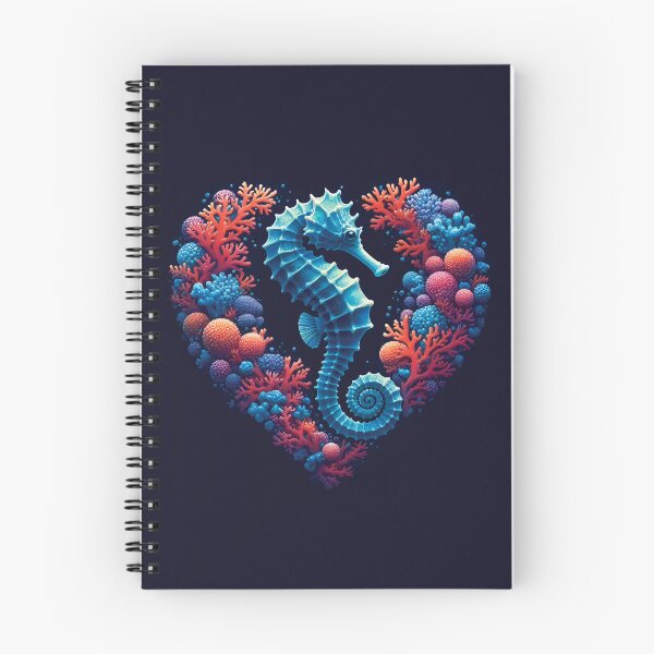 Item preview, Seahorse in Coral Heart designed and sold by EcoArtShop.