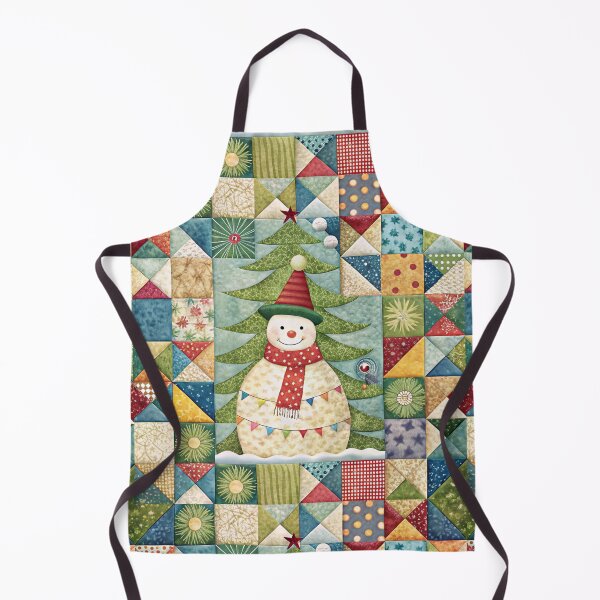 Item preview, Patchwork Snowman 1 designed and sold by UniqVibe.