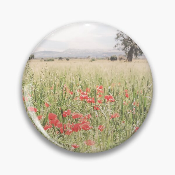 Item preview, Puglia, Italy I Fields of wild red poppy flowers, natural boho bohemian in the Italian countryside of Mediterranean landscapes with a retro vintage pastel green summer aesthetic like in Tuscany designed and sold by Julie Travel Photography.
