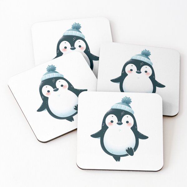 Item preview, A cute penguin wearing a knitted hat dances in a winter wonderland designed and sold by homydesign.