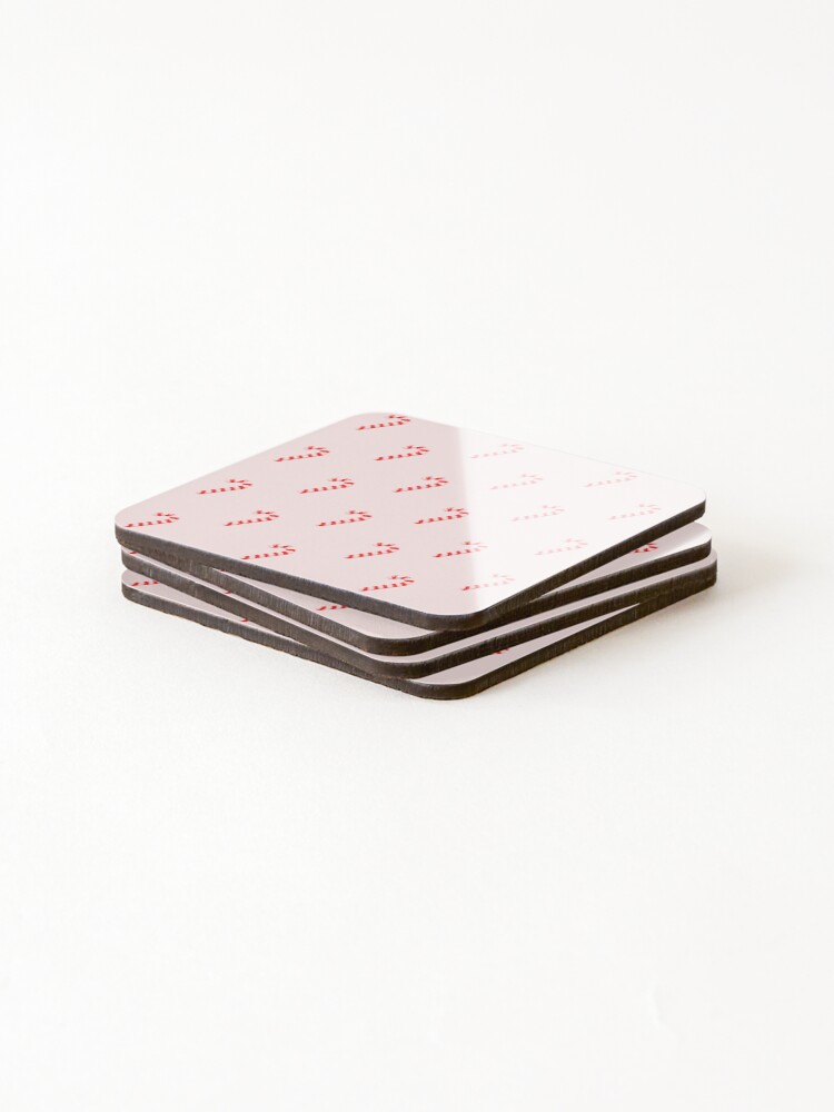 Thumbnail 4 of 5, Coasters (Set of 4), Candy Cane Pattern designed and sold by Lilou13Magasin.