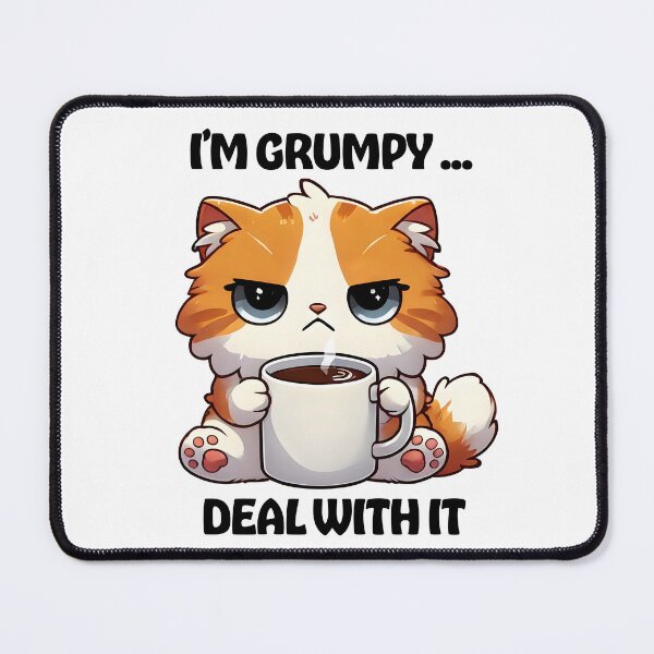 Item preview, Grumpy Cat with Coffee - Deal With It! designed and sold by pwhitexm.