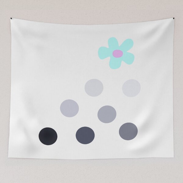 Item preview, Lucky Seven Dots and One Delicate Flower, Unique designed and sold by villacreativa.