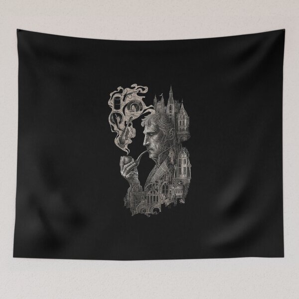 Item preview, Detective Portrait with London Skyline – Classic Mystery Art designed and sold by love3617.