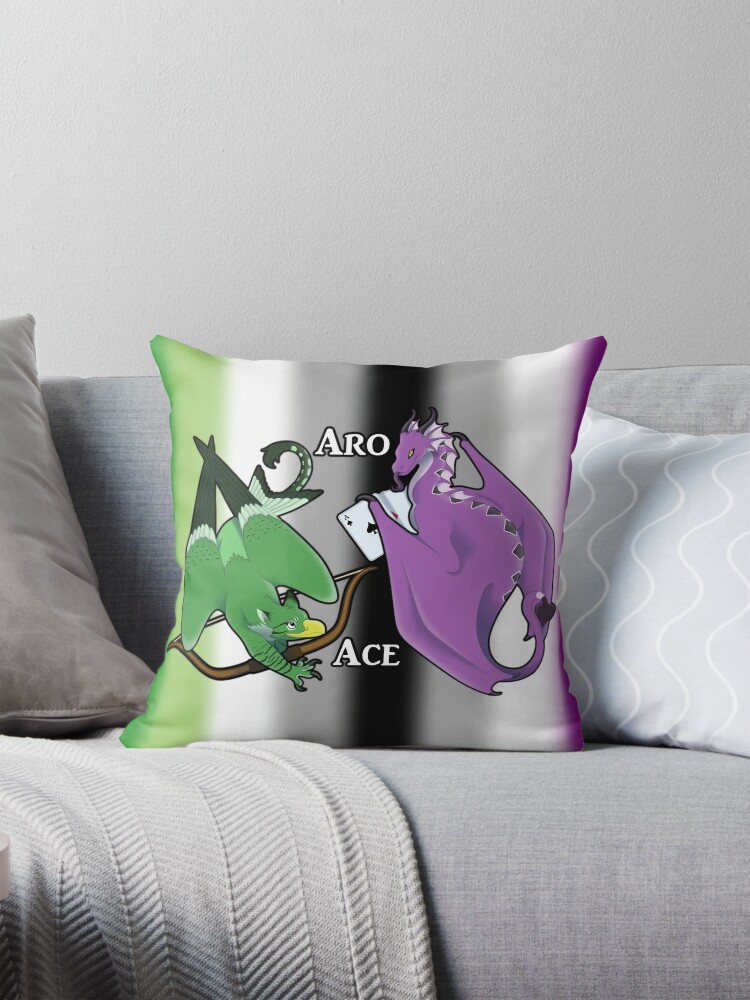 Aro Ace Dragon Gryphon Pillow for Sale by TheGryphon Redbubble