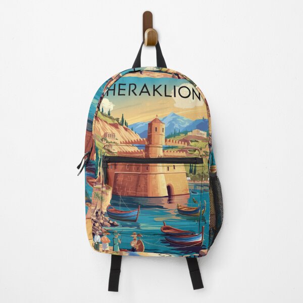 Item preview, Heraklion Vintage Travel Poster designed and sold by TravelerRat.