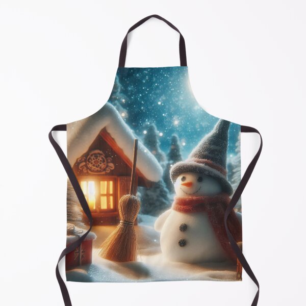 Item preview, A snowy Christmas scene with a festive house, snowman family, and twinkling lights designed and sold by homydesign.