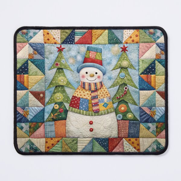 Item preview, Patchwork Snowman 2 designed and sold by UniqVibe.