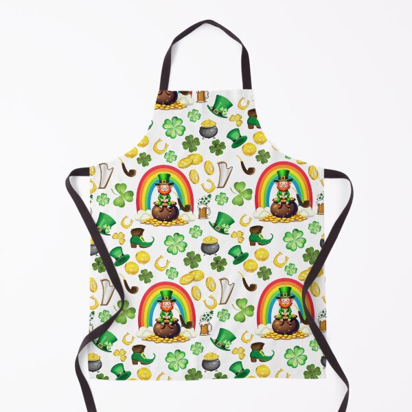 Item preview, Shamrock Shuffle: A whimsical pattern featuring four-leaf clovers, shamrocks, and pots of gold, symbolizing luck and prosperity. designed and sold by Grang Art Artistic Designs.