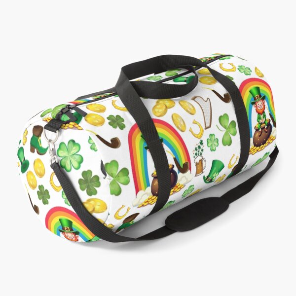 Item preview, Shamrock Shuffle: A whimsical pattern featuring four-leaf clovers, shamrocks, and pots of gold, symbolizing luck and prosperity. designed and sold by Grang Art Artistic Designs.