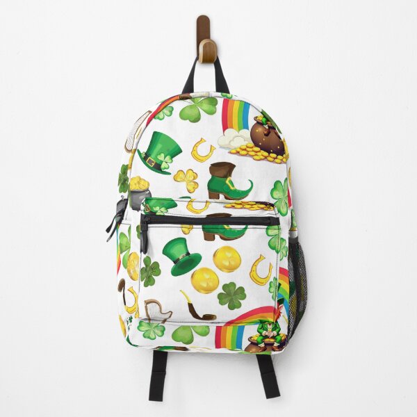 Item preview, Shamrock Shuffle: A whimsical pattern featuring four-leaf clovers, shamrocks, and pots of gold, symbolizing luck and prosperity. designed and sold by Grang Art Artistic Designs.