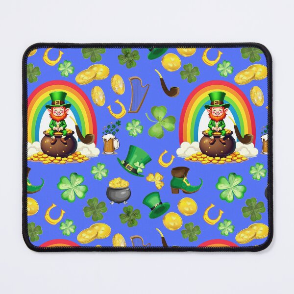 Item preview, Irish Eyes: A whimsical pattern featuring four-leaf clovers, shamrocks, and pots of gold, symbolizing luck and prosperity. designed and sold by Grang Art Artistic Designs.