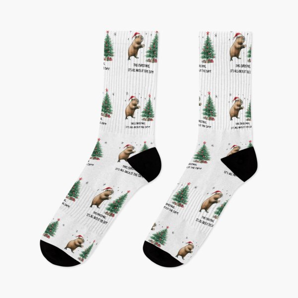 Item preview, Christmas Capybara Illustration | Cute Holiday Capybara in Santa Hat | Merry Christmas Design designed and sold by MiszungART.
