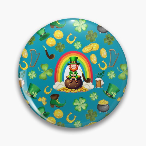 Item preview, Saint Patrick's Day: A whimsical pattern featuring four-leaf clovers, shamrocks, and pots of gold, symbolizing luck and prosperity. designed and sold by Grang Art Artistic Designs.