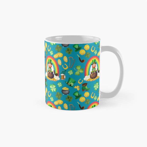 Item preview, Saint Patrick's Day: A whimsical pattern featuring four-leaf clovers, shamrocks, and pots of gold, symbolizing luck and prosperity. designed and sold by Grang Art Artistic Designs.