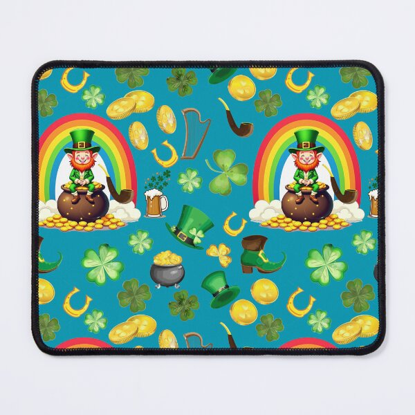 Item preview, Saint Patrick's Day: A whimsical pattern featuring four-leaf clovers, shamrocks, and pots of gold, symbolizing luck and prosperity. designed and sold by Grang Art Artistic Designs.